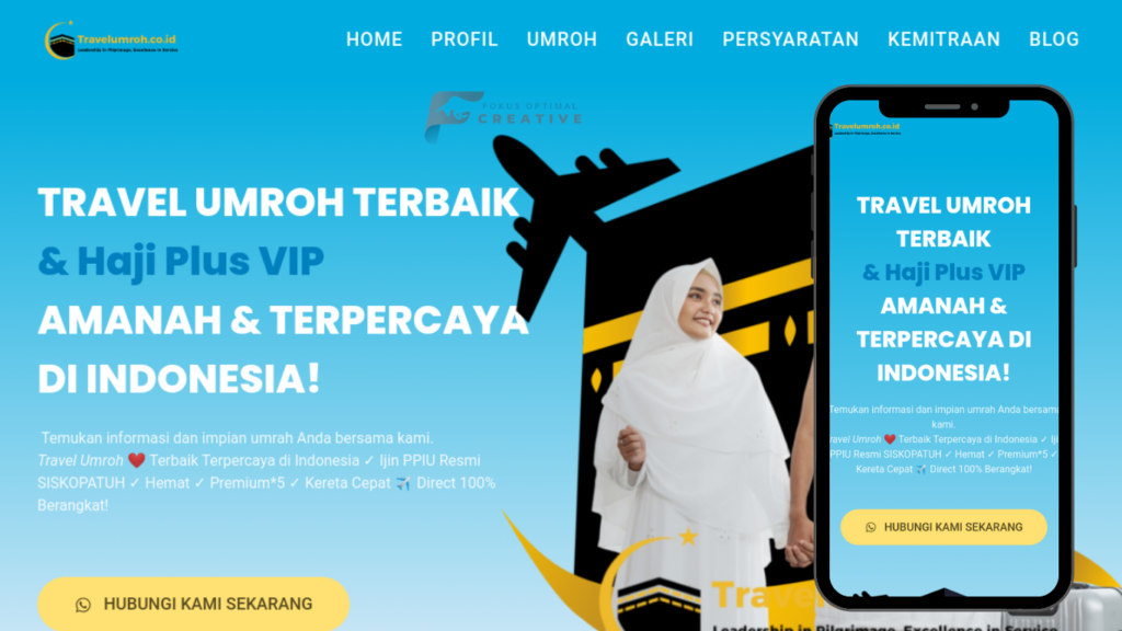 Portopolio Jasa Pembuatan Website profil perusahaan Travel Umroh Haji Murah 2024