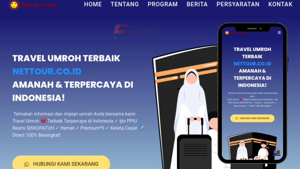 Portopolio Jasa Pembuatan Website Travel Umroh Haji Murah 2024